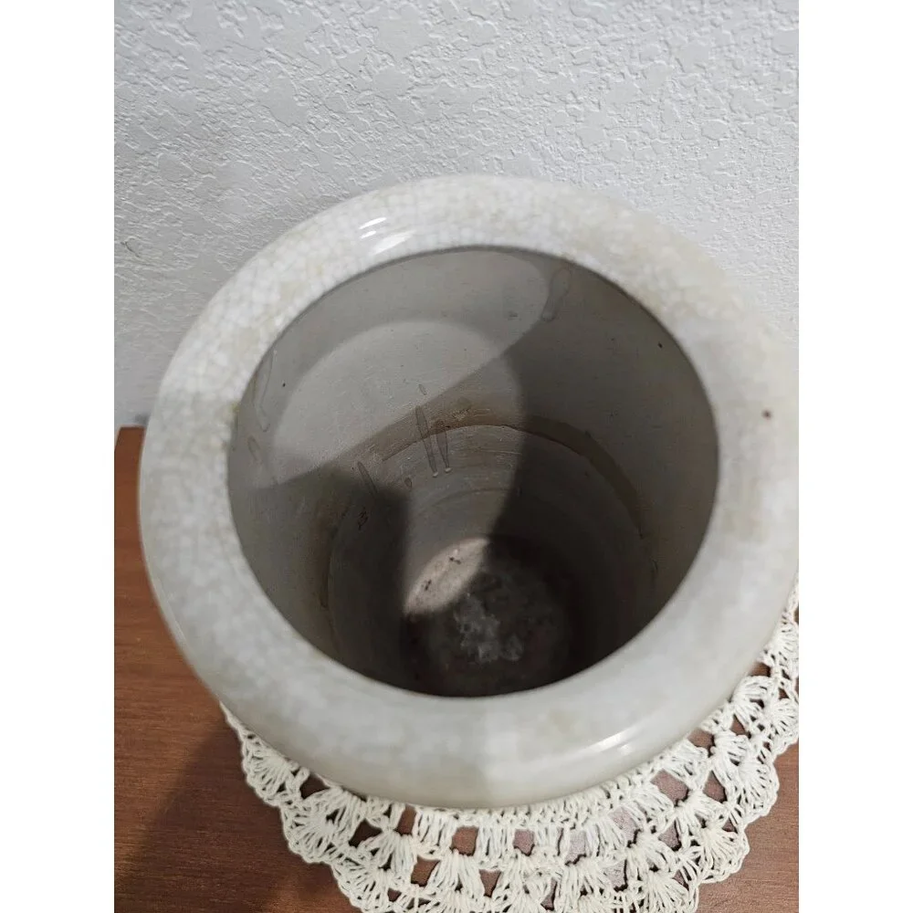 Asian‎ Porcelain Cylindrical Vase Vintage Garden Ridge 12